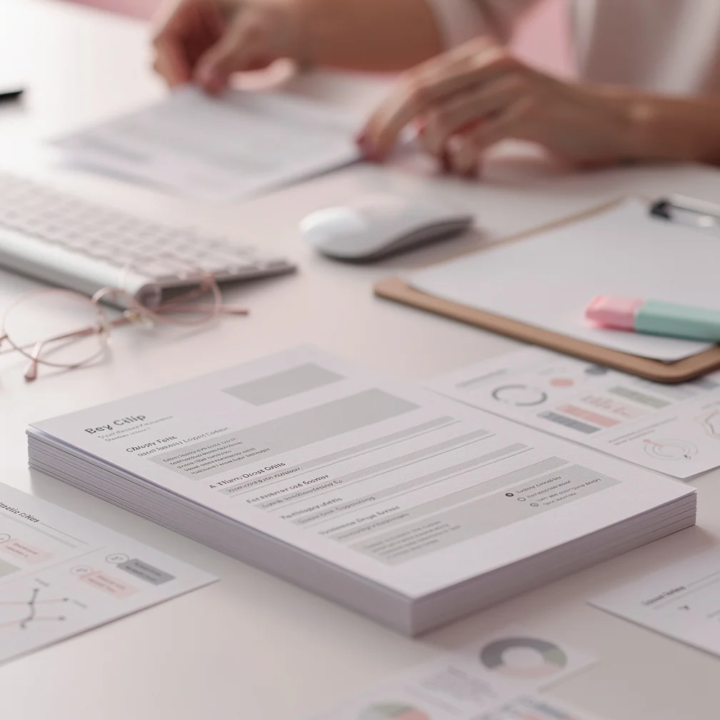 Modern tech resume template on laptop screen, highlighting ATS-friendly format and keyword optimization tips for 2026.