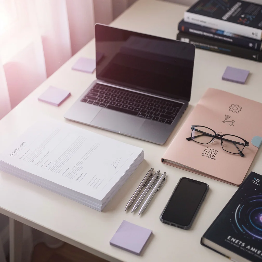 Frustrated tech professional reviewing resume on laptop, concerned about ATS rejection and advanced job search strategies.